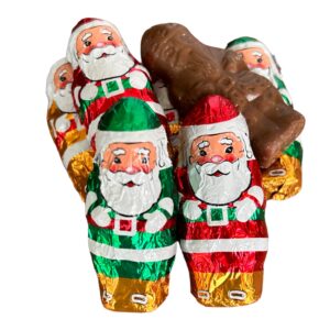 chocolate Santa's wrapped in foil