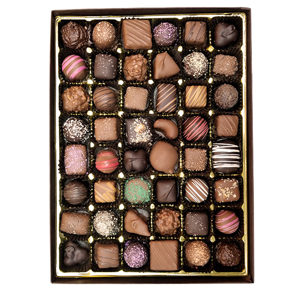 24 oz box of Pollaks best chocolate assortment