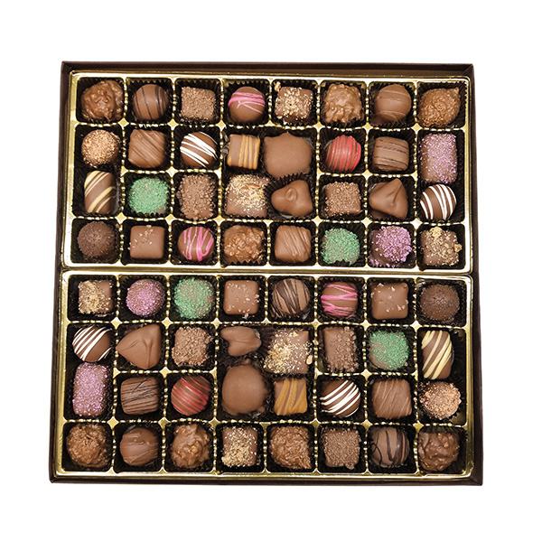 2 lb box of chocolates with assorted chocolates