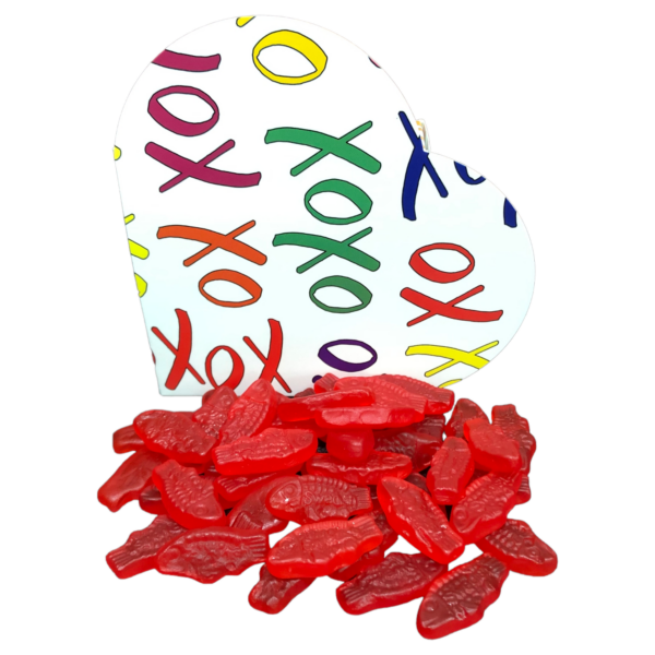 xoxo heart with red fish
