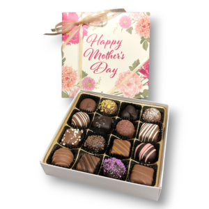 assorted chocolates with happy mothers day lid